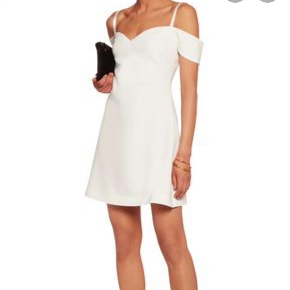 Cinq a Sept Larkin Cold-Shoulder Crepe Dress